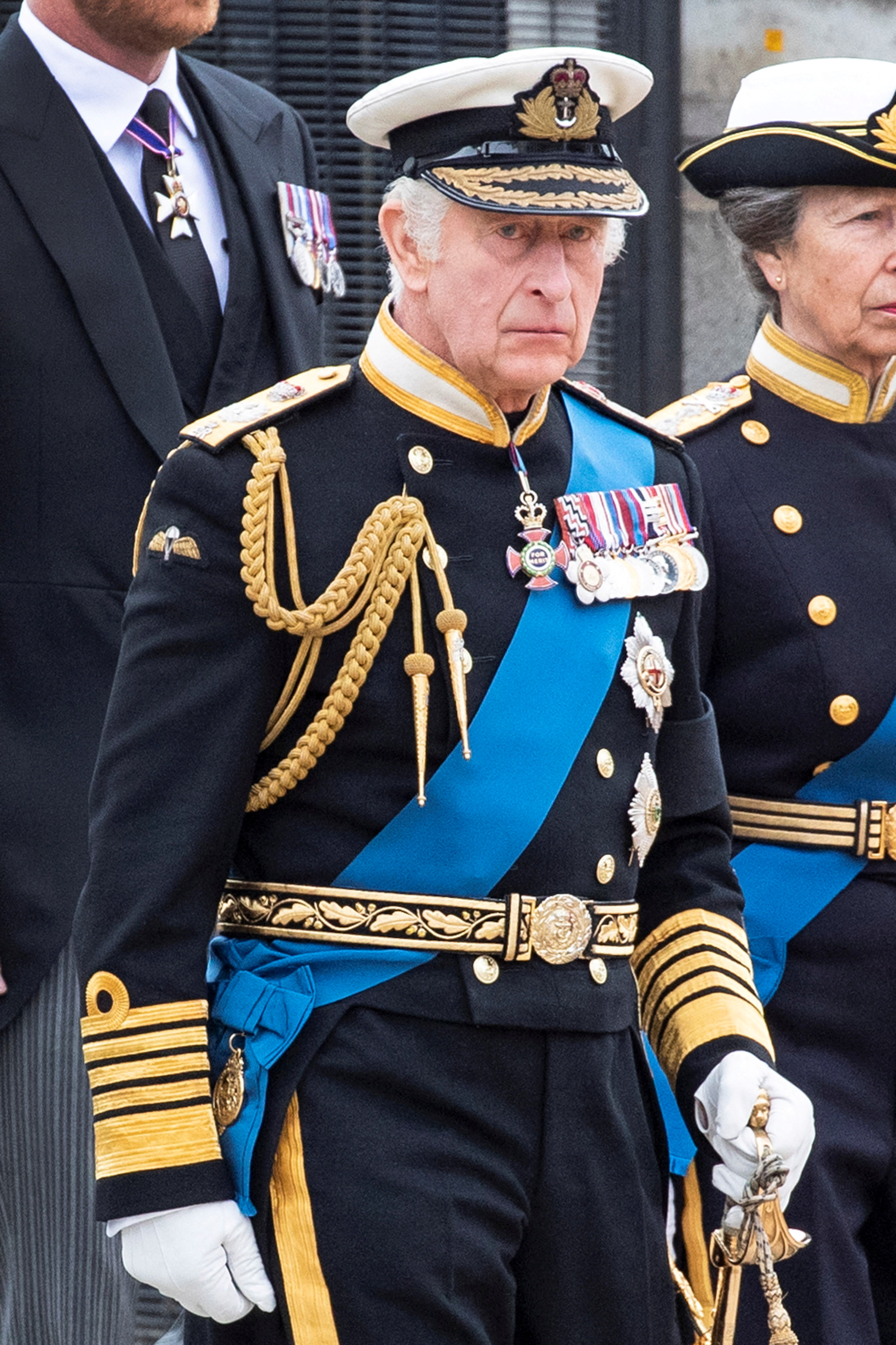 King Carlos III during his mother's funeral.  Joshua Bratt/Pool via REUTERS