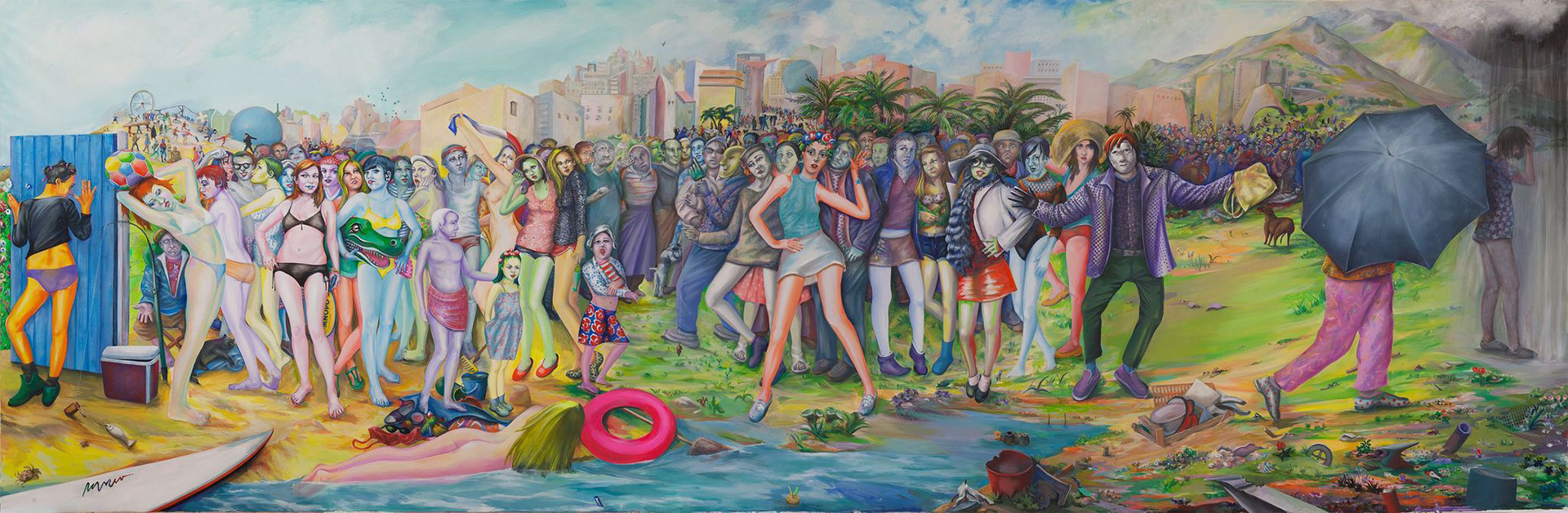 "Acá playa, como aquí abajo" [" Ici plage, comme ici-bas"] (2012), fresco