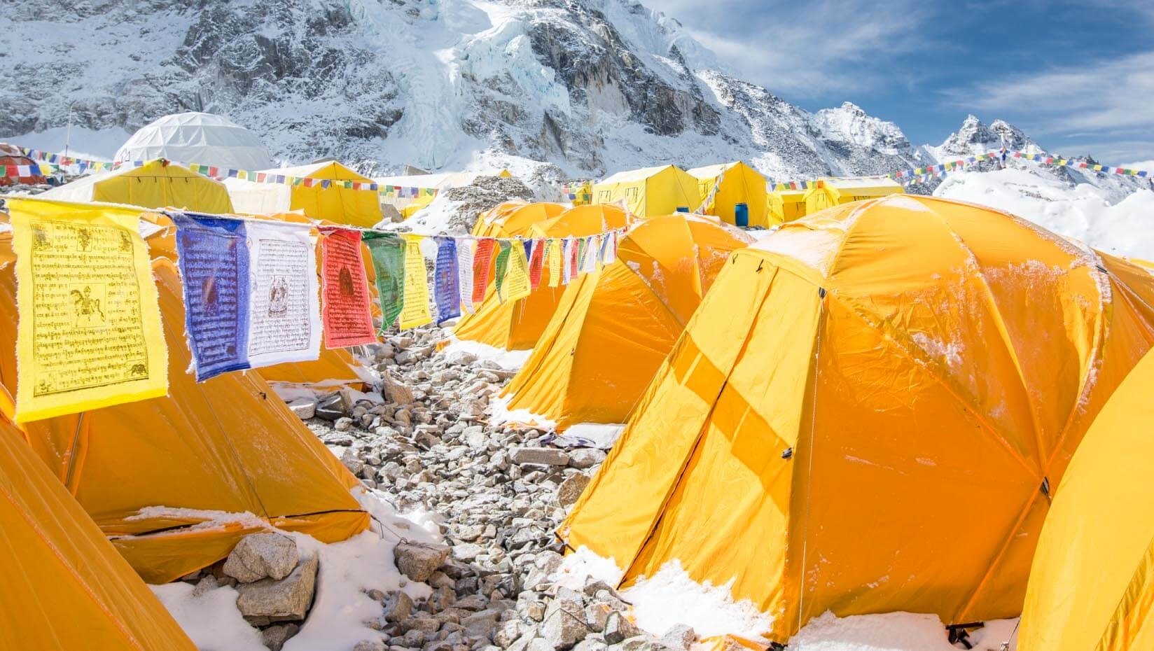 Campamento base del Everest. UNIVERSIDAD DE MAINE
