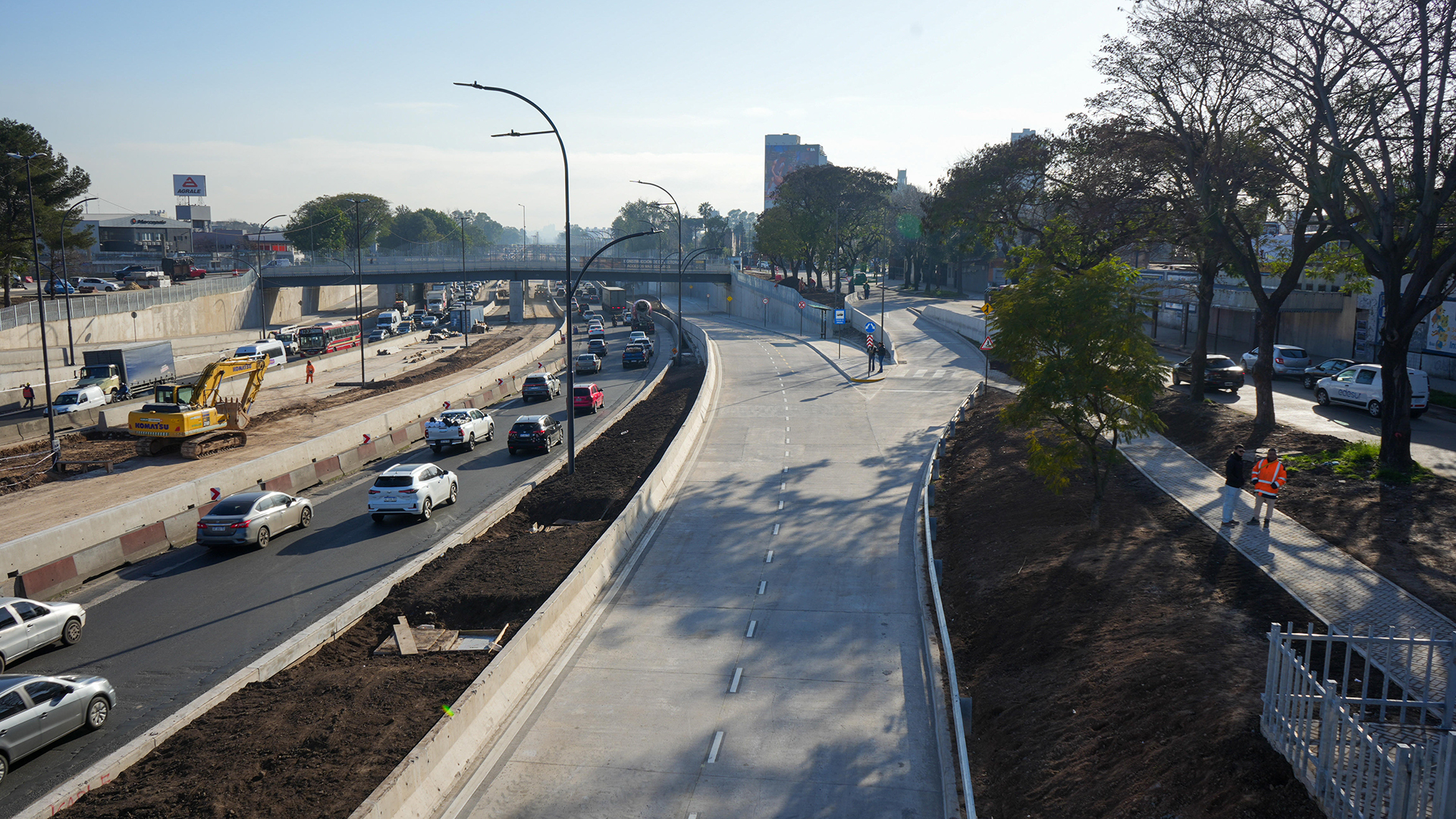Habilitaron la colectora sur en la autopista Dellepiane y avanza la renovación