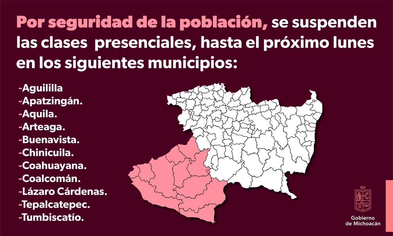11 municipios de Michoacán tuvieron que suspender las clases presenciales tras el sismo del 22 de septiembre (Foto: Gobierno de Michocán)
