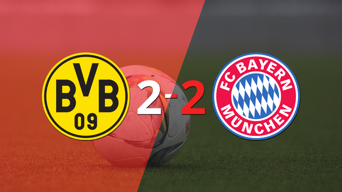 Borussia Dortmund y Bayern Múnich igualan 2-2 &quot;Der Klassiker&quot; disputado en el estadio Signal Iduna Park