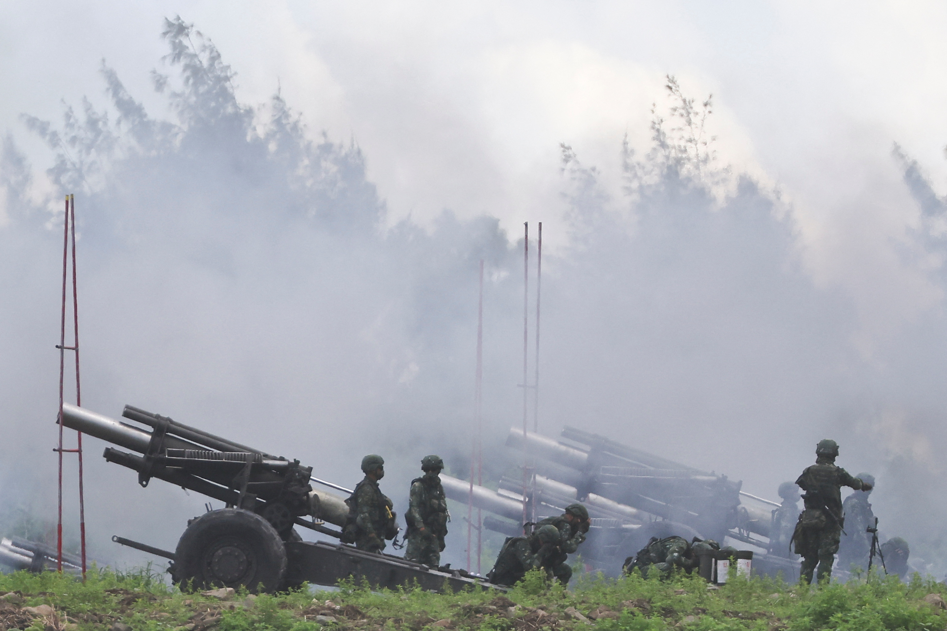 Maniobras del ejército de Taiwán, este martes en Pingtung (Reuters)