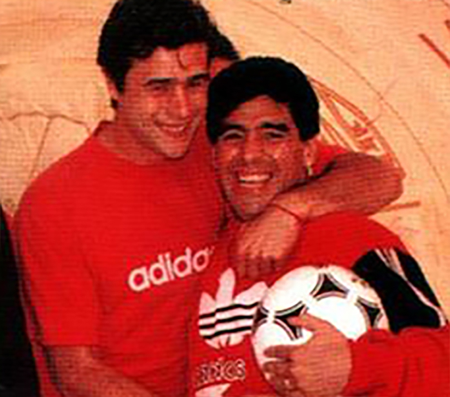 Pochettino y Maradona, en 1993 cuando jugaron juntos en  Newell´s Old Boys 
