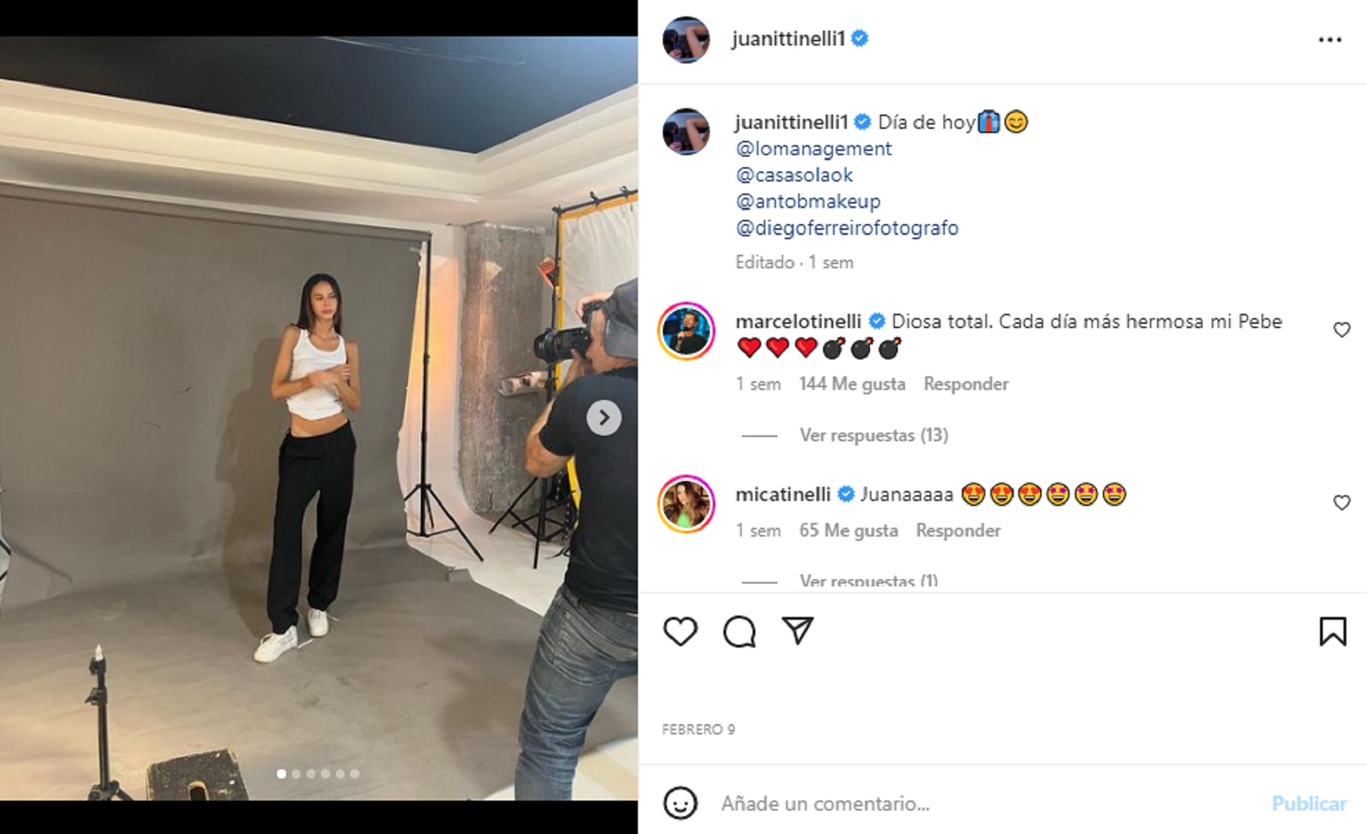 Uno de las últimas campañas que realizó Juanita Tinelli en Buenos Aires antes de ir a trabajar a París