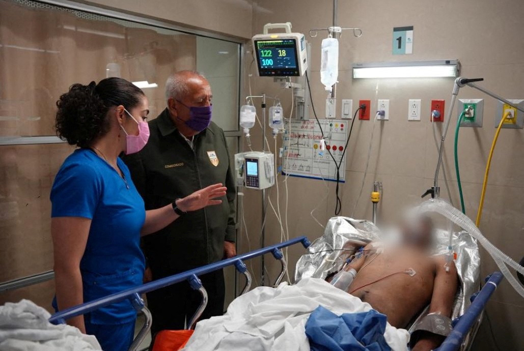 Los heridos fueron hospitalizados en estado delicado-grave. (Mexico's National Migration Institute (INM)/Handout via REUTERS)