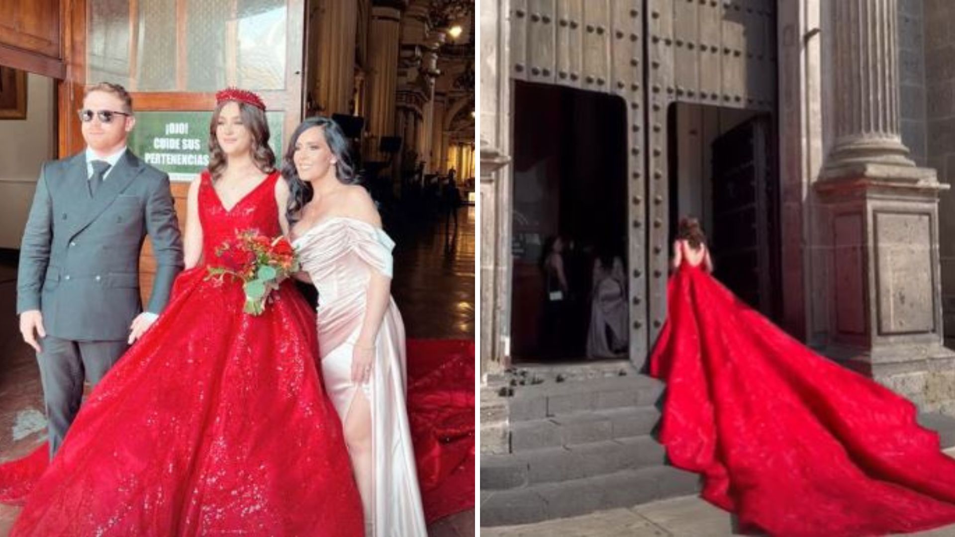 Fueron tres, los espectaculares y lujosos vestidos de XV años de Emily  Cinnamon, hija del Canelo Álvarez - Infobae