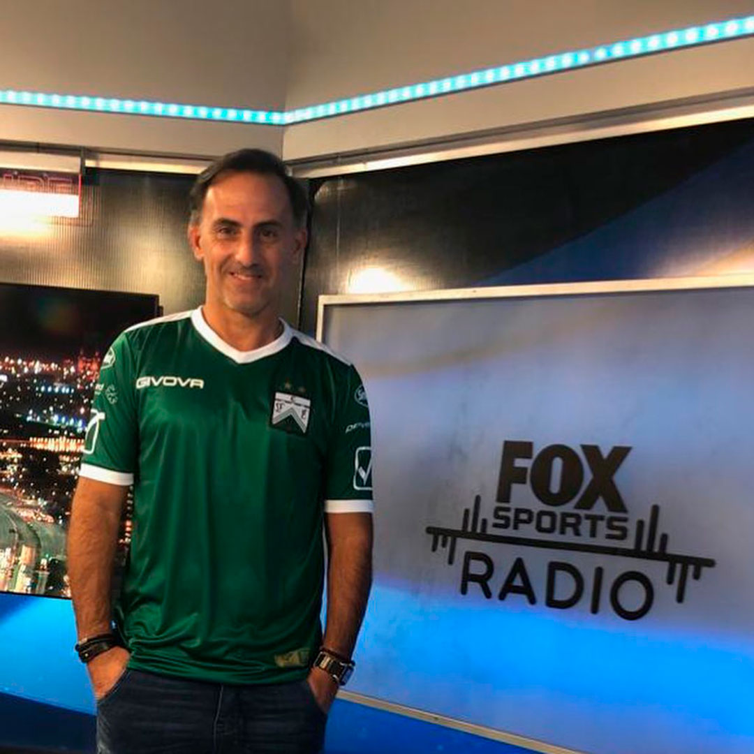 Con la casaca verdolaga en el posteo de 2018 (@dflatorre)