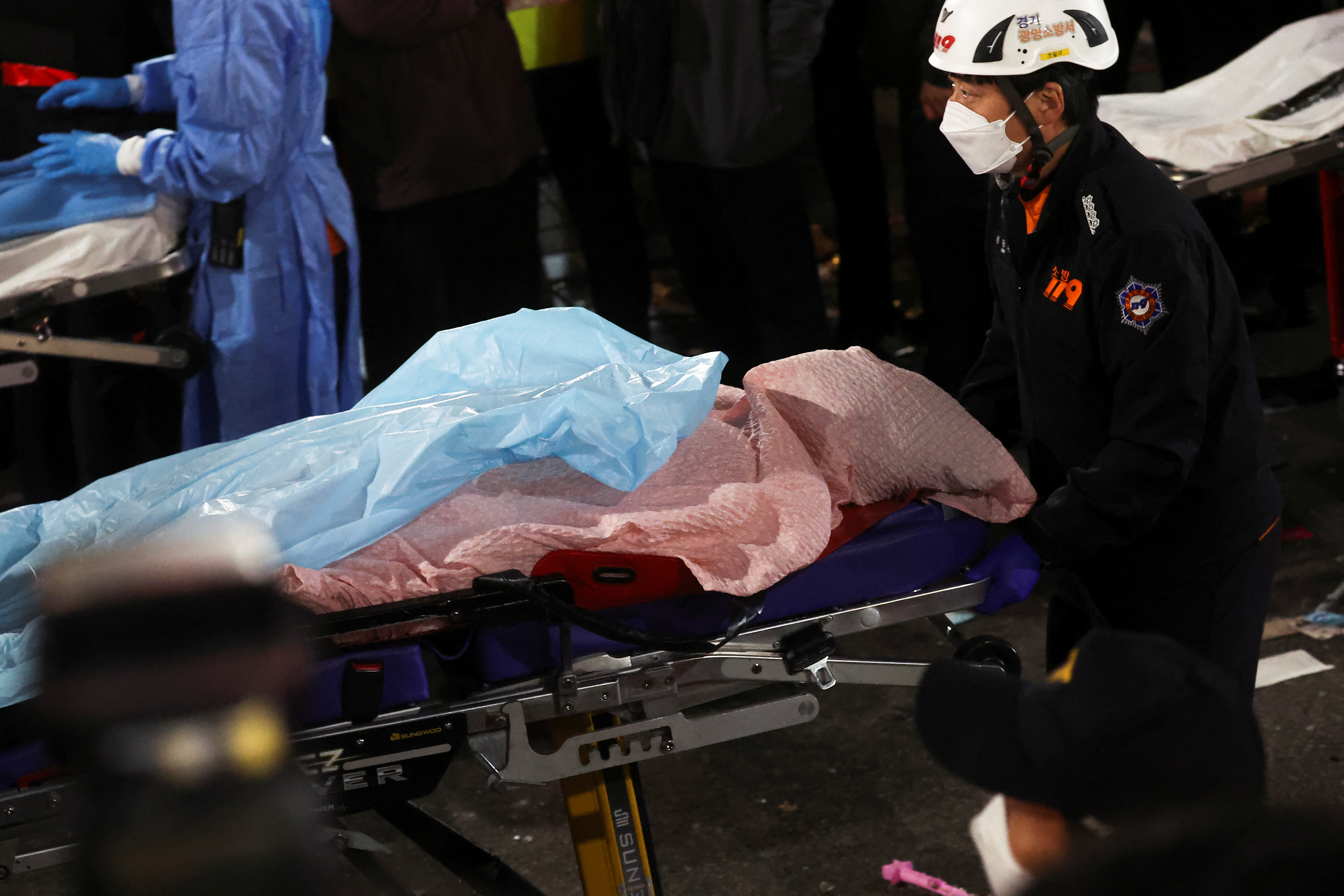   Emergency workers and pedestrians were also seen performing CPR on people lying in the streets.