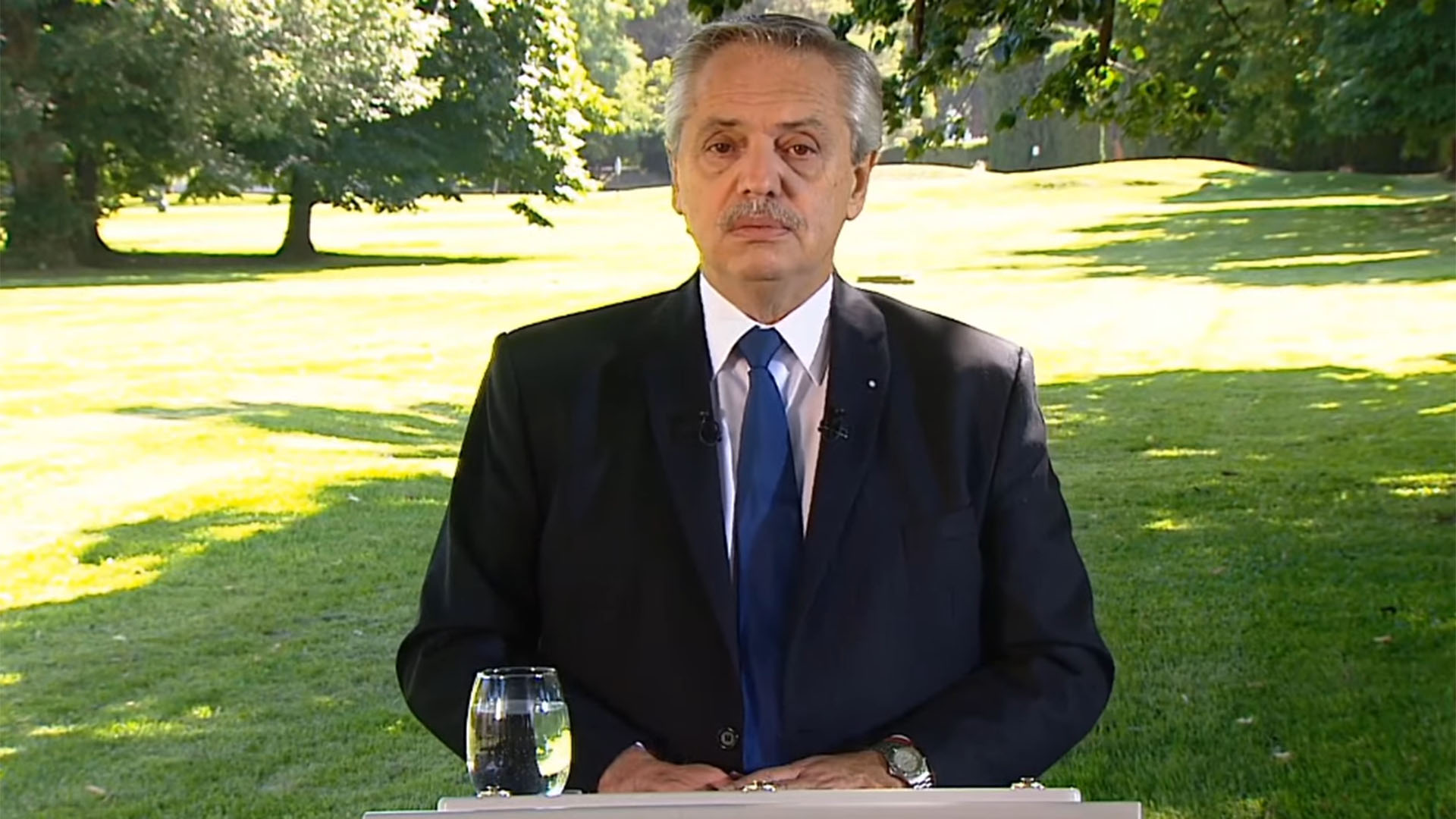 Alberto Fernández, en el discurso de esta mañana