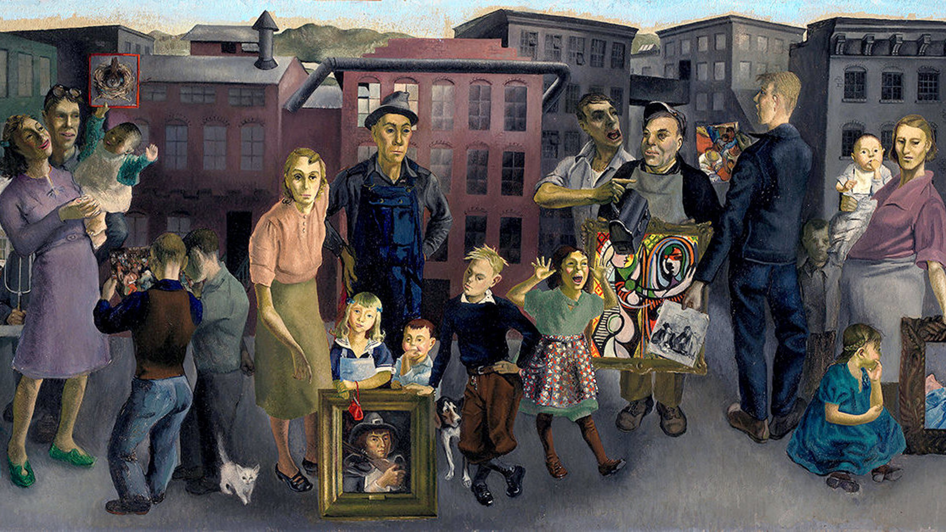 "Workers and Paintings", de Honoré Sharrer (MoMA).