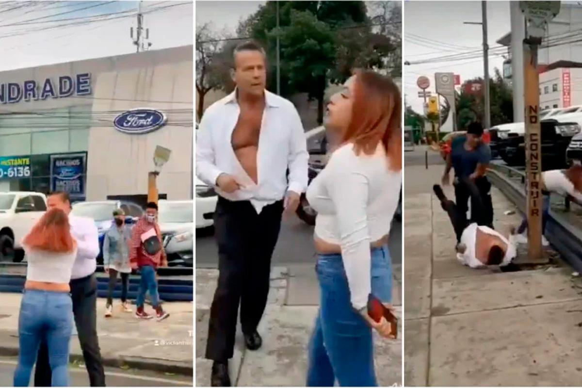 El actor mexicano Alfredo Adame protagonizó pelea callejera con una mujer (Foto: Captura)