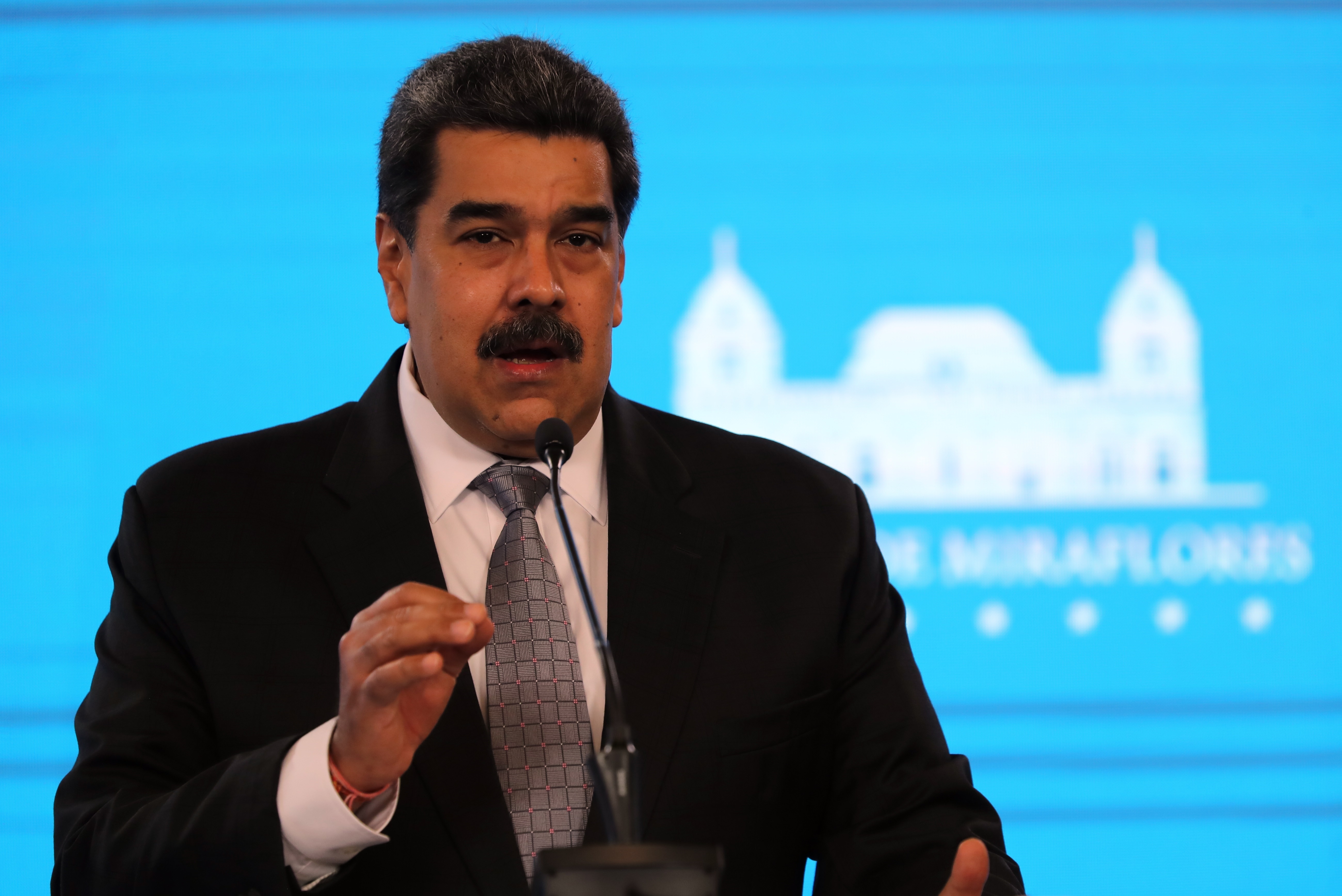 El dictador Nicolás Maduro decretó un confinamiento "radical" en Venezuela tras reportar los primeros casos de la variante Delta (Foto: EFE/Miguel Gutiérrez)
