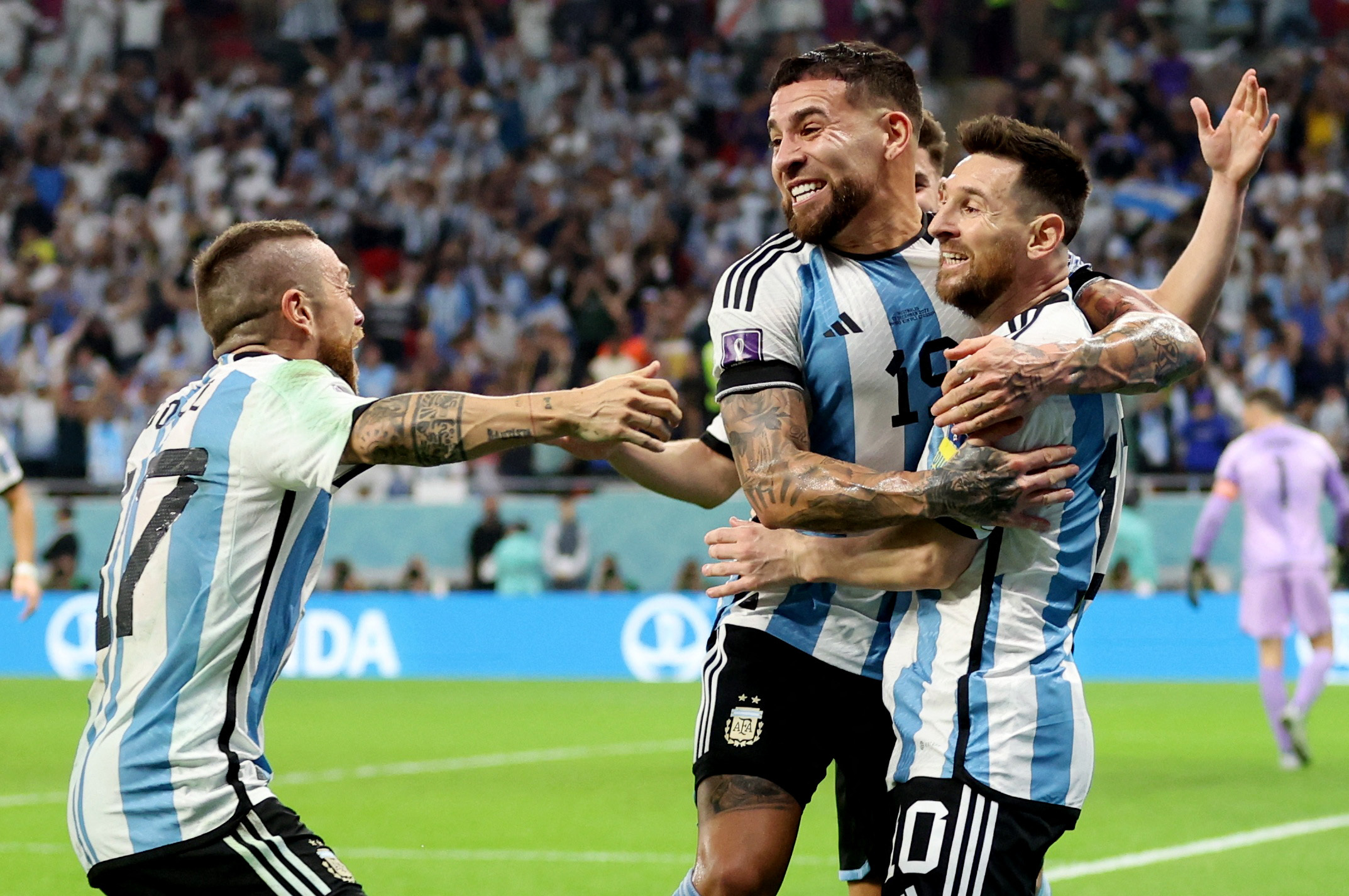 Otamendi, protagonista del gol de Messi en el triunfo de la selección argentina ante Australia (REUTERS/Carl Recine)