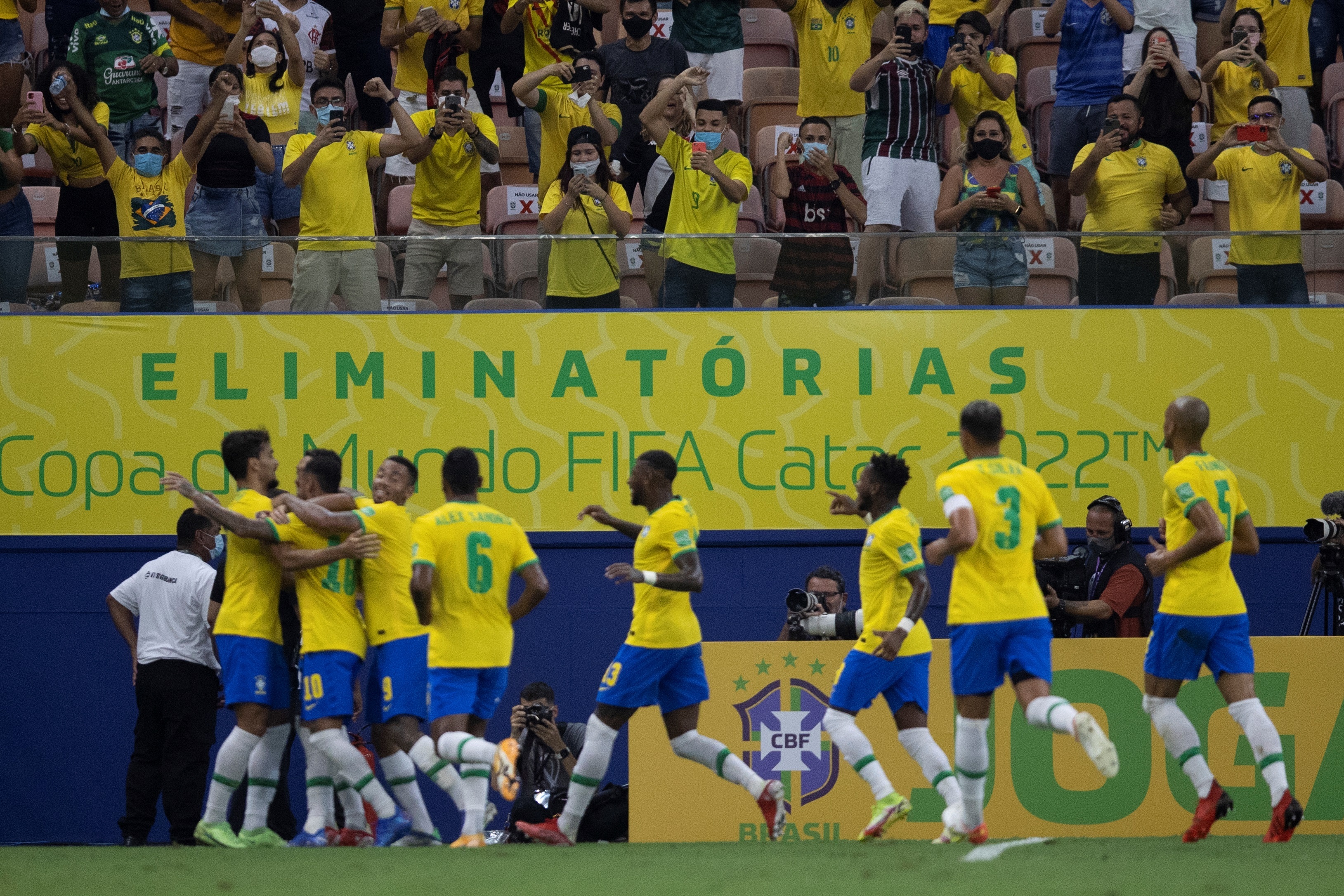 Brasil, el máximo ganador de Copas del Mundo y principal candidato según el estudio (EFE/Fernando Bizerra)
