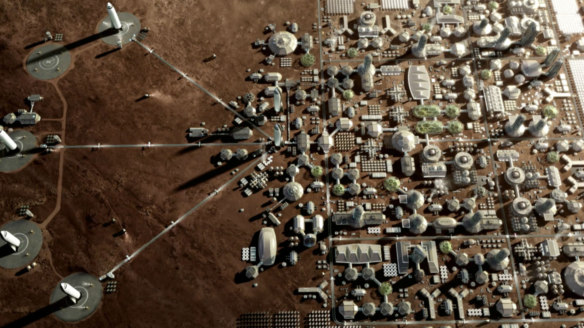 Mars City imaginada por Musk (Space X)