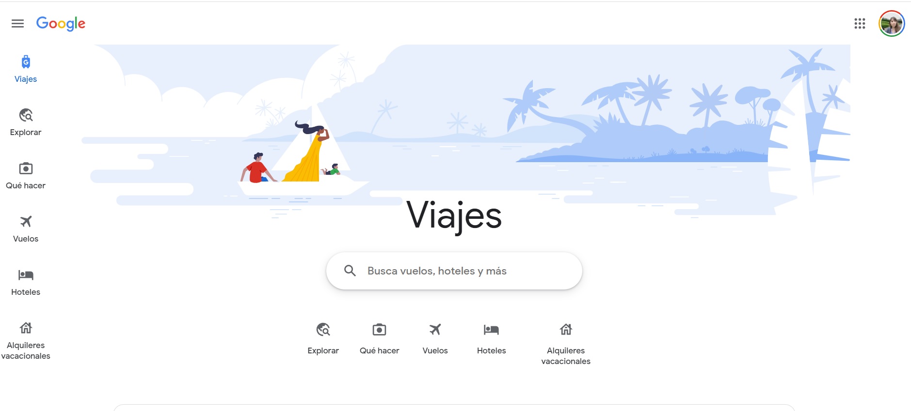 Google Travel has a space dedicated to flights, as well as other tools