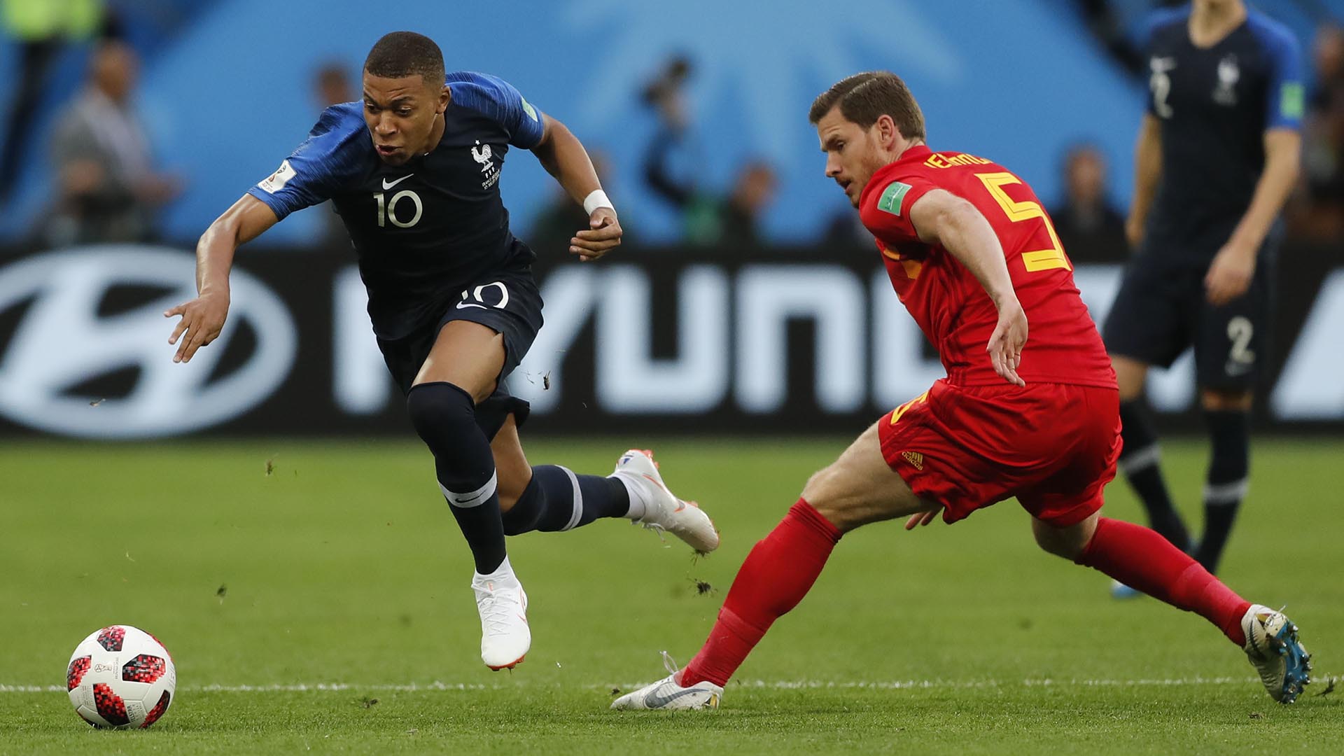 Los franceses superaron a Bélgica en la semi de Rusia 2018 (AP Photo/Frank Augstein)