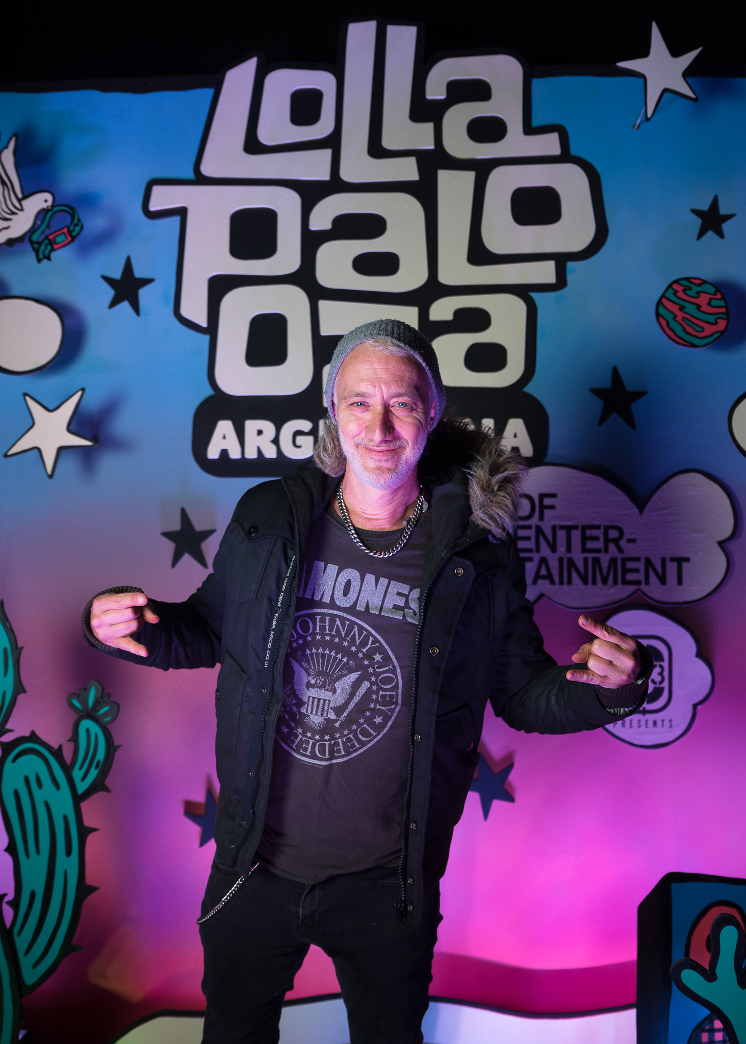Andy Kusnetzoff, sonriente en el Lollapalooza Argentina 2022