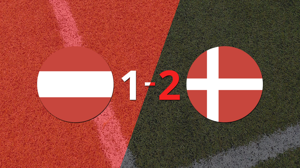 A Dinamarca le alcanzó con un gol para vencer por 2 a 1 a Austria
