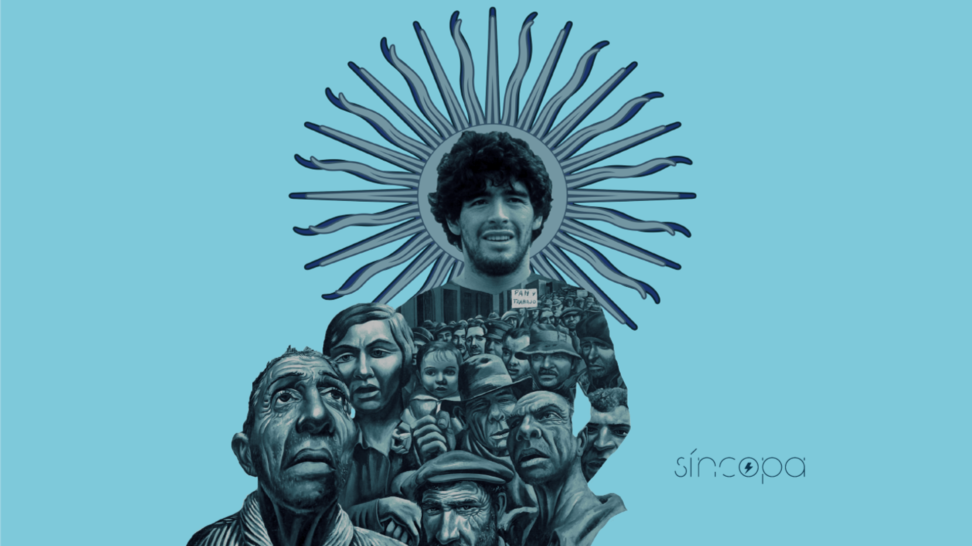Ilustración en la portada de "Todo Diego es político" (Síncopa, 2020)