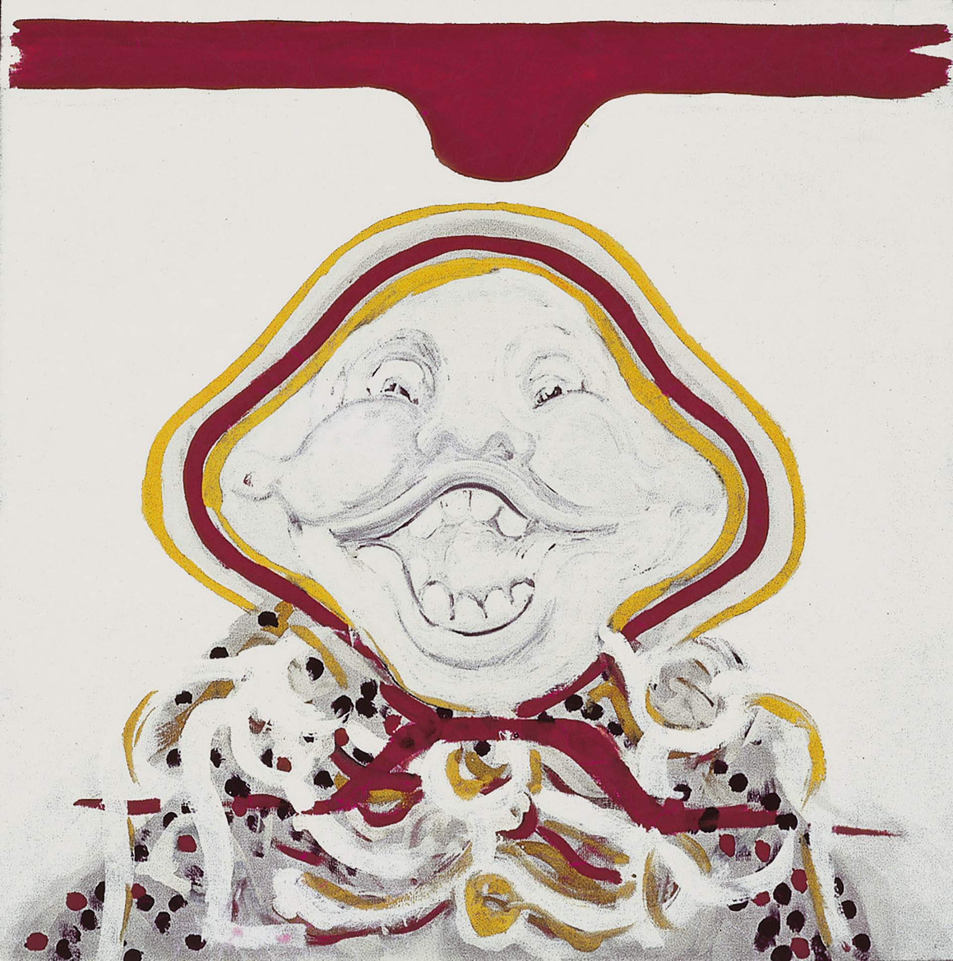 "Sin título", de la serie "La risa", de 1965, esmalte sobre tela, 150 x 150 cm, de Marie Orensanz
