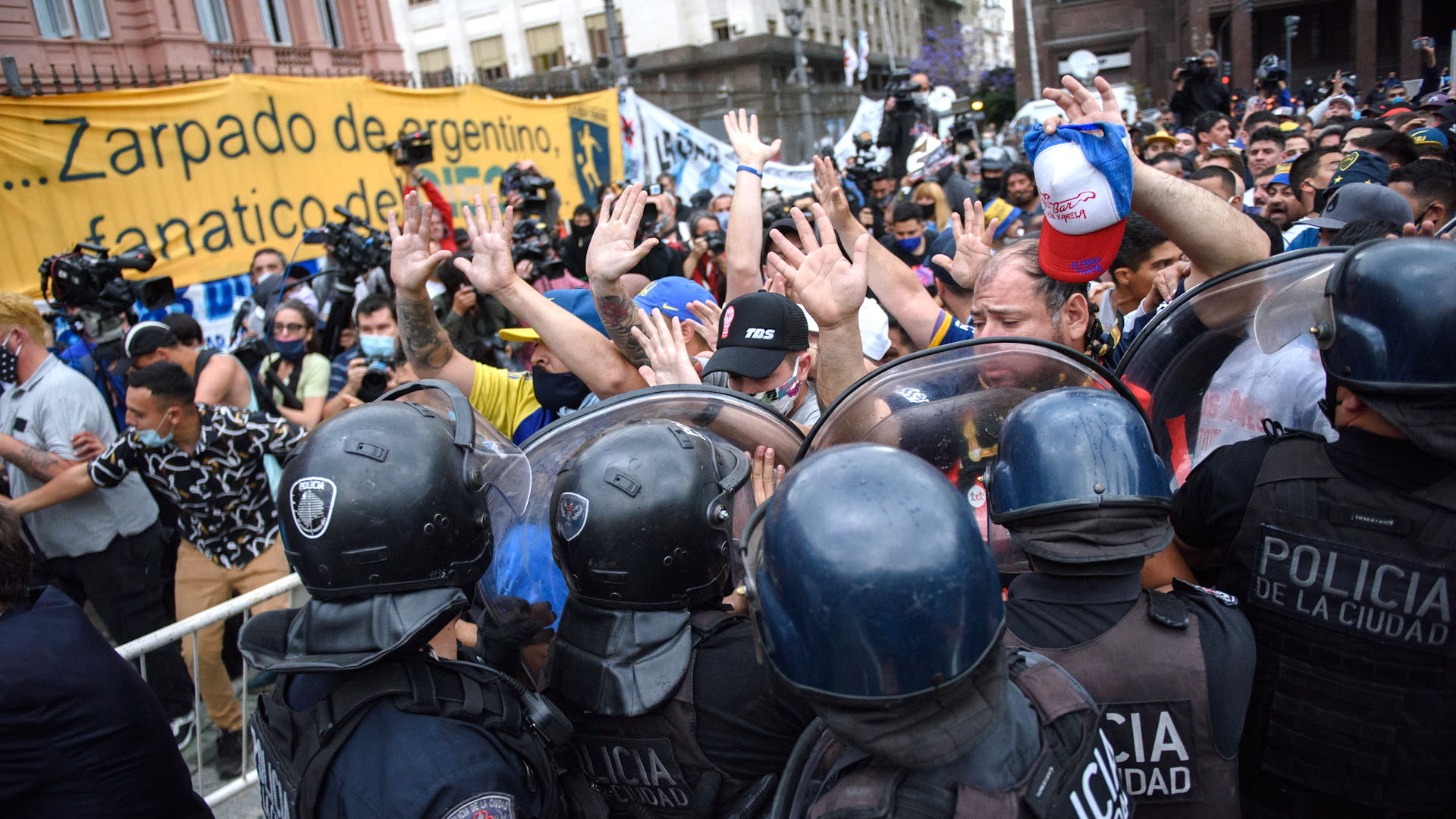 Cuando se abrieron las puertas de Casa Rosada se registraron algunos incidentes