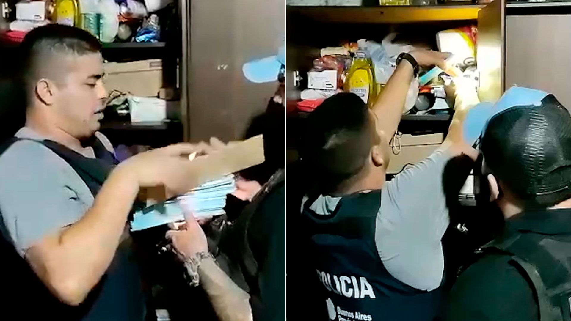 Así encontró la policía los certificados de vacunación en una de las casas allanadas