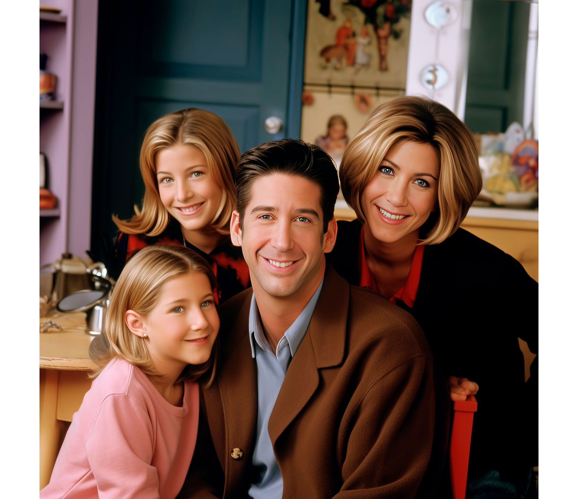 Ross y Rachel, protagonistas de Friends 
