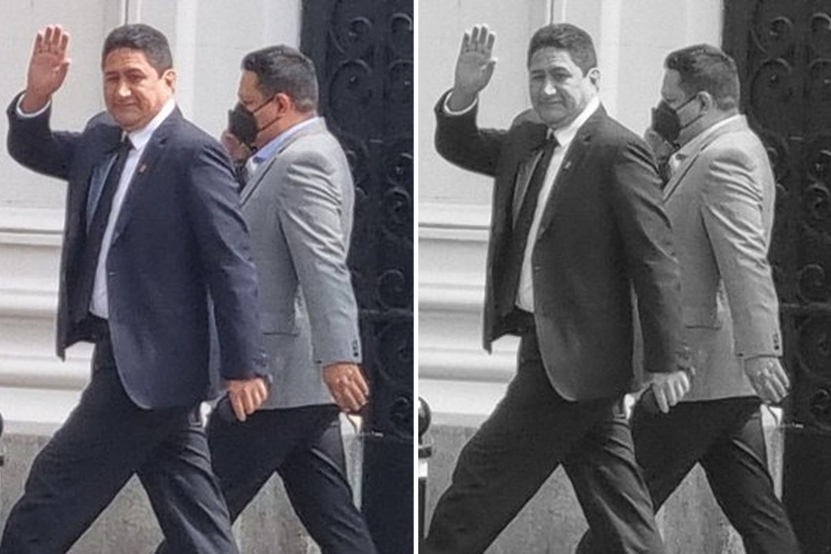 Vladimir Cerrón rumbo a Palacio de Gobierno.