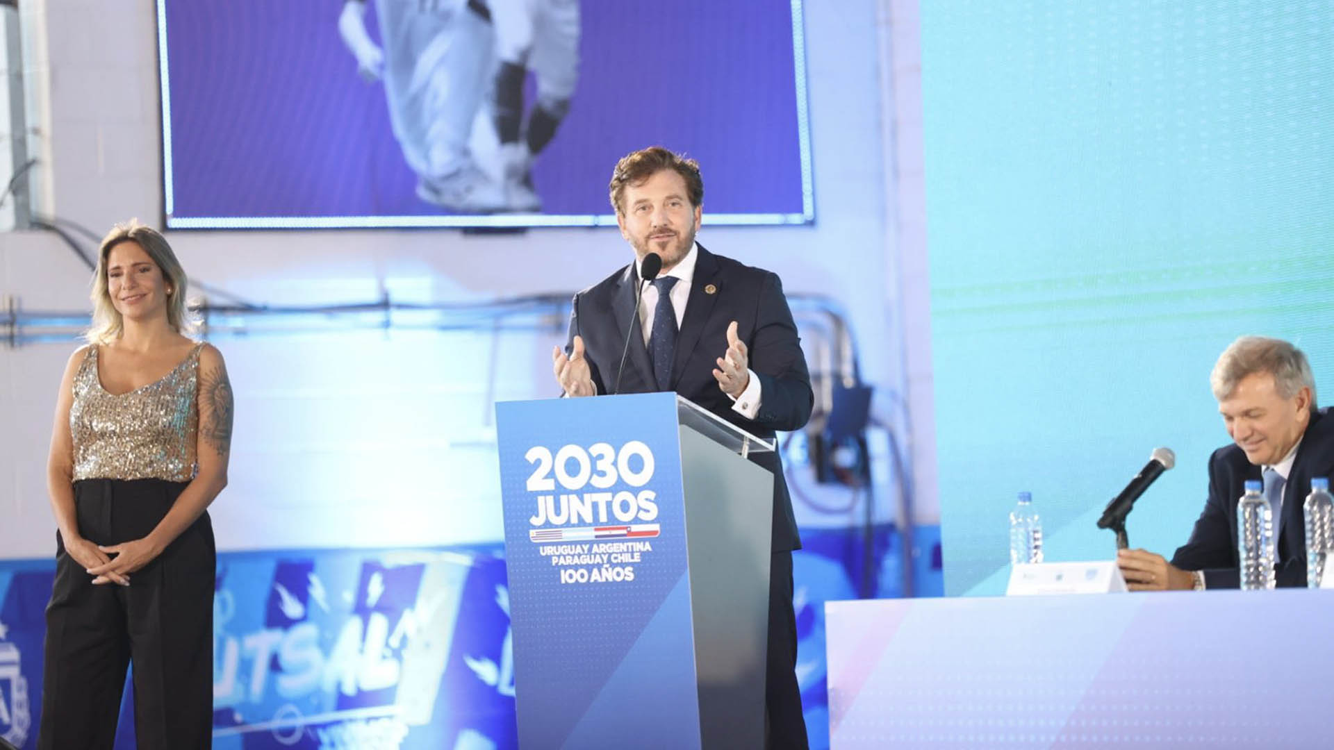 Alejandro Domínguez durante la presentación del Mundial 2030