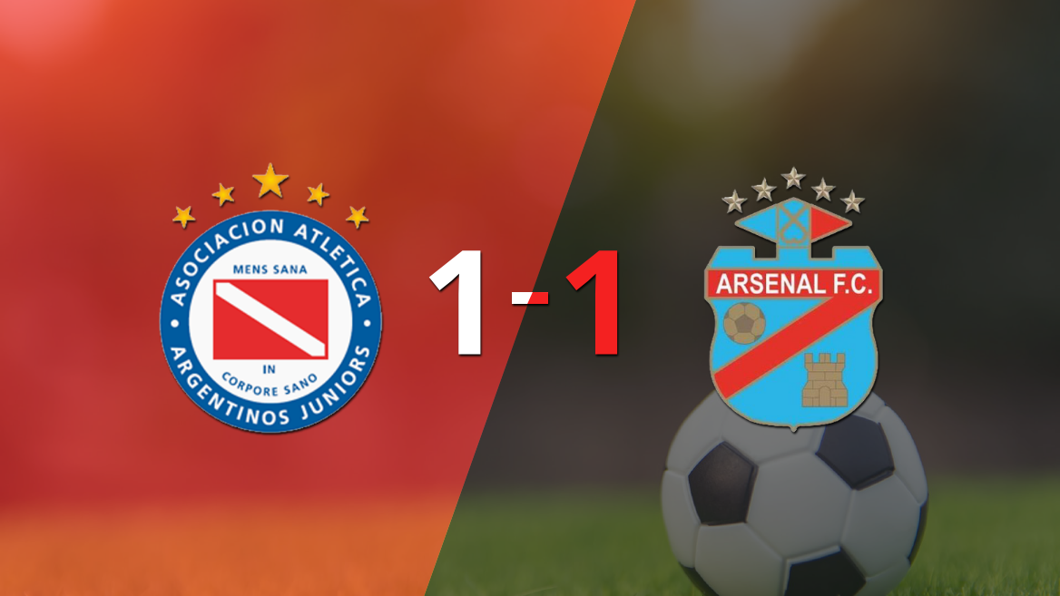 Arsenal empató 1-1 en su visita a Argentinos Juniors