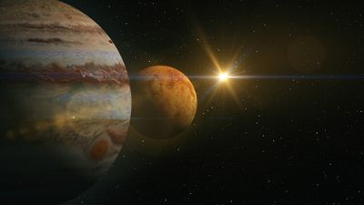 La conjunción de planetas, se refiere a que la distancia entre los astros se reduce progresivamente durante su recorrido entre órbitas conr especto al Sol.
(Especial)