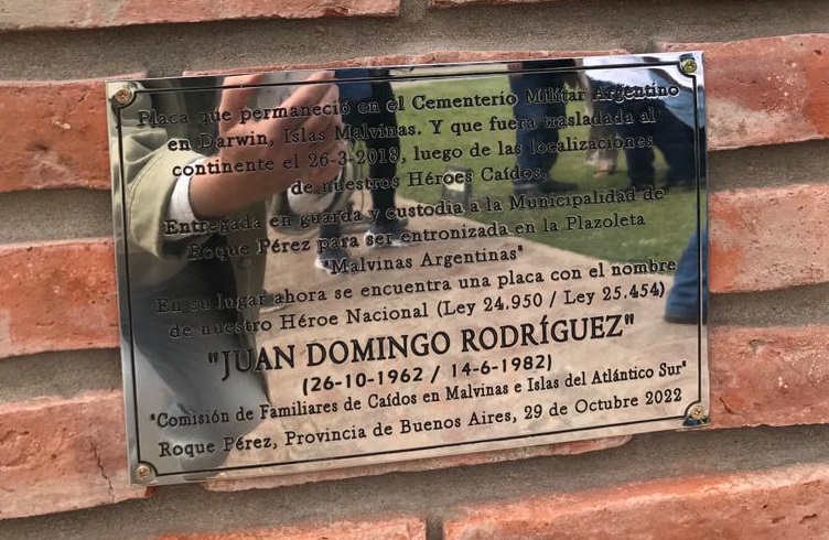 El homenaje y el recuerdo para siempre para Juan Domingo Rodríguez. (Gentileza Carlos Di Santo)