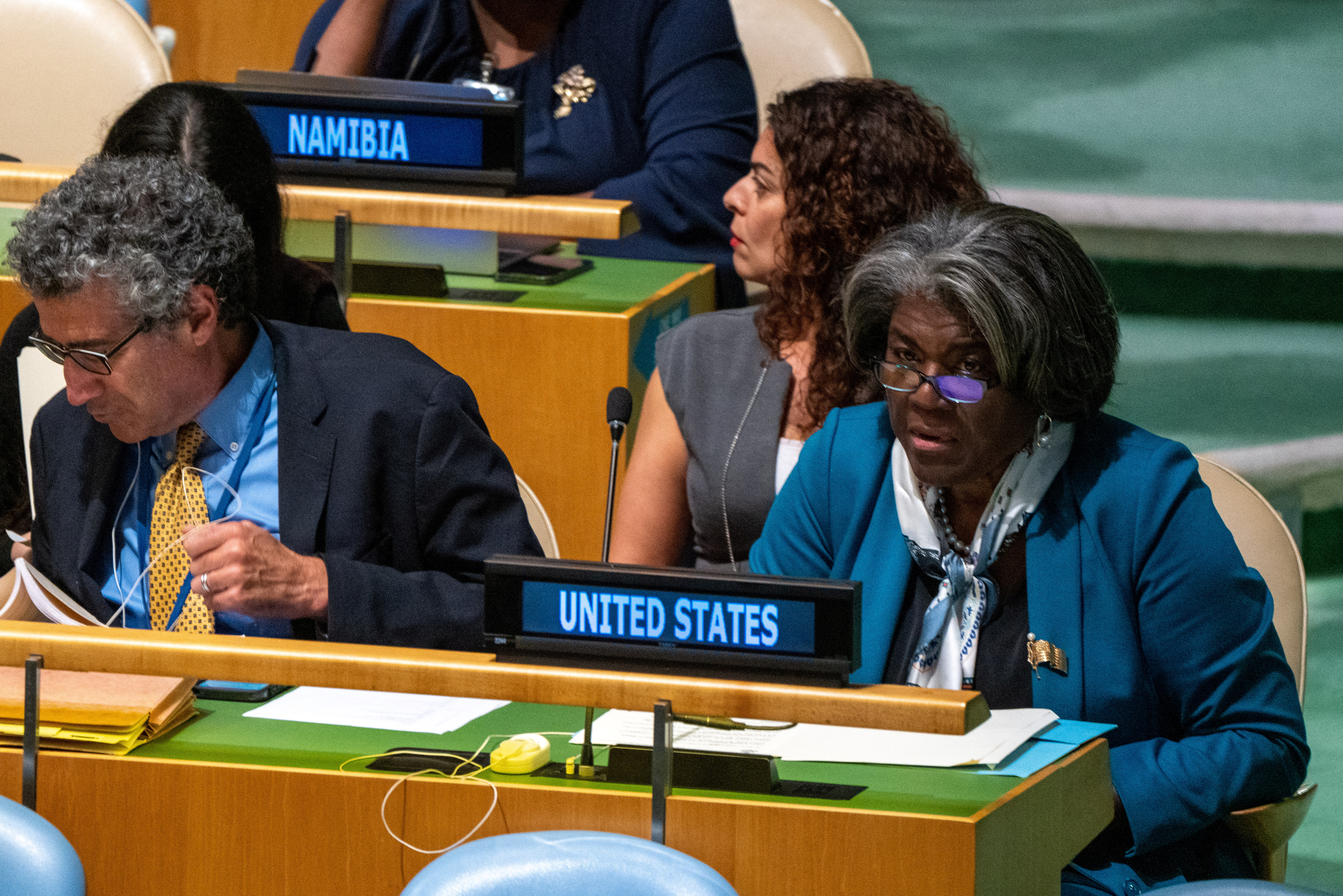 Linda Thomas-Greenfield, representante de EEUU ante la ONU (REUTERS/David 'Dee' Delgado)