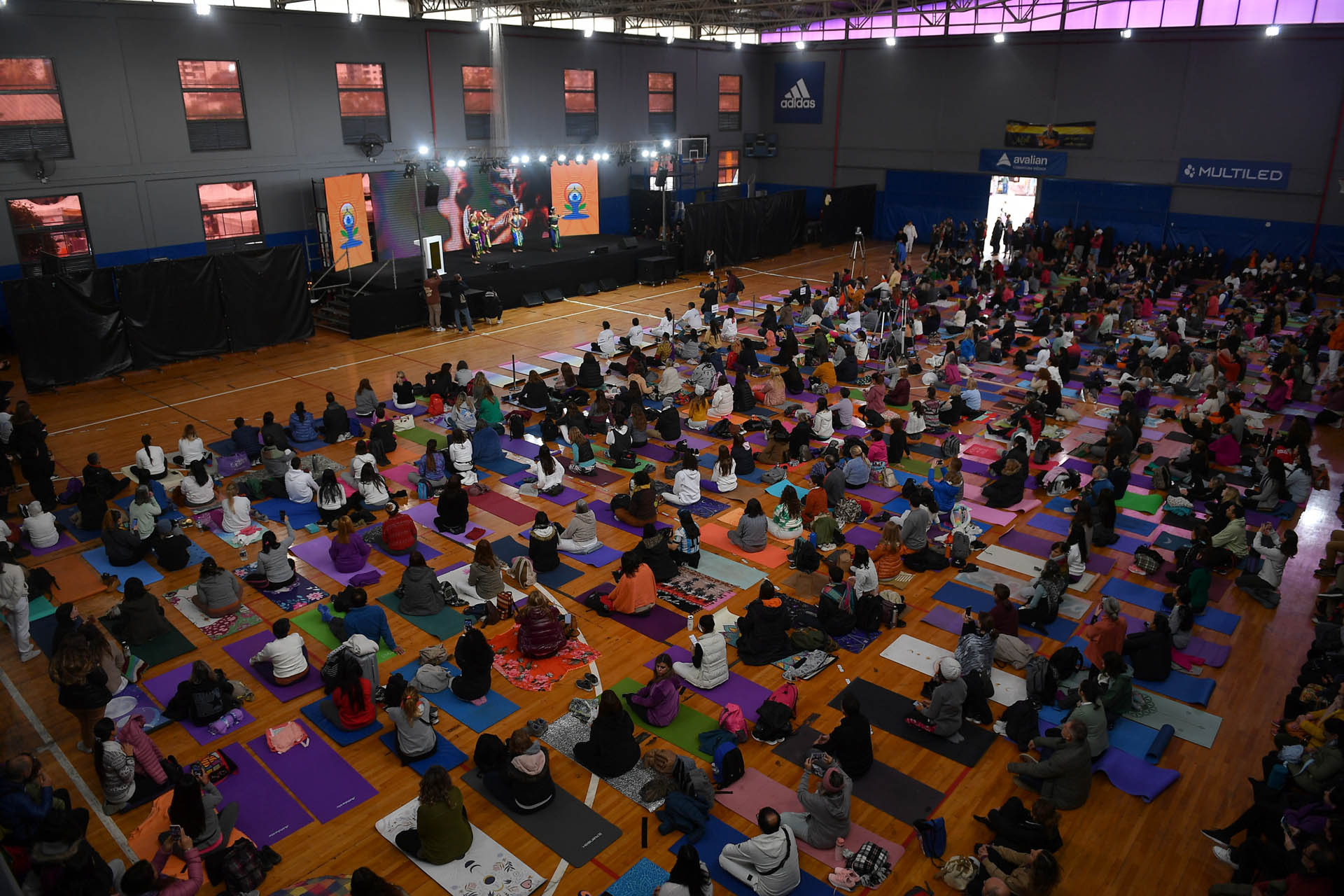 Durante la jornada también hubo prácticas de meditación 