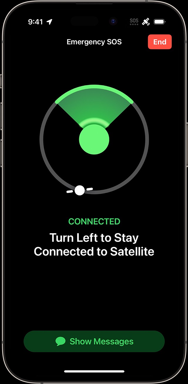 La conexión satelital de emergencia solo será posible en caso de falta de conexión wi-fi o ausencia de servicio de telefonía. (Apple)