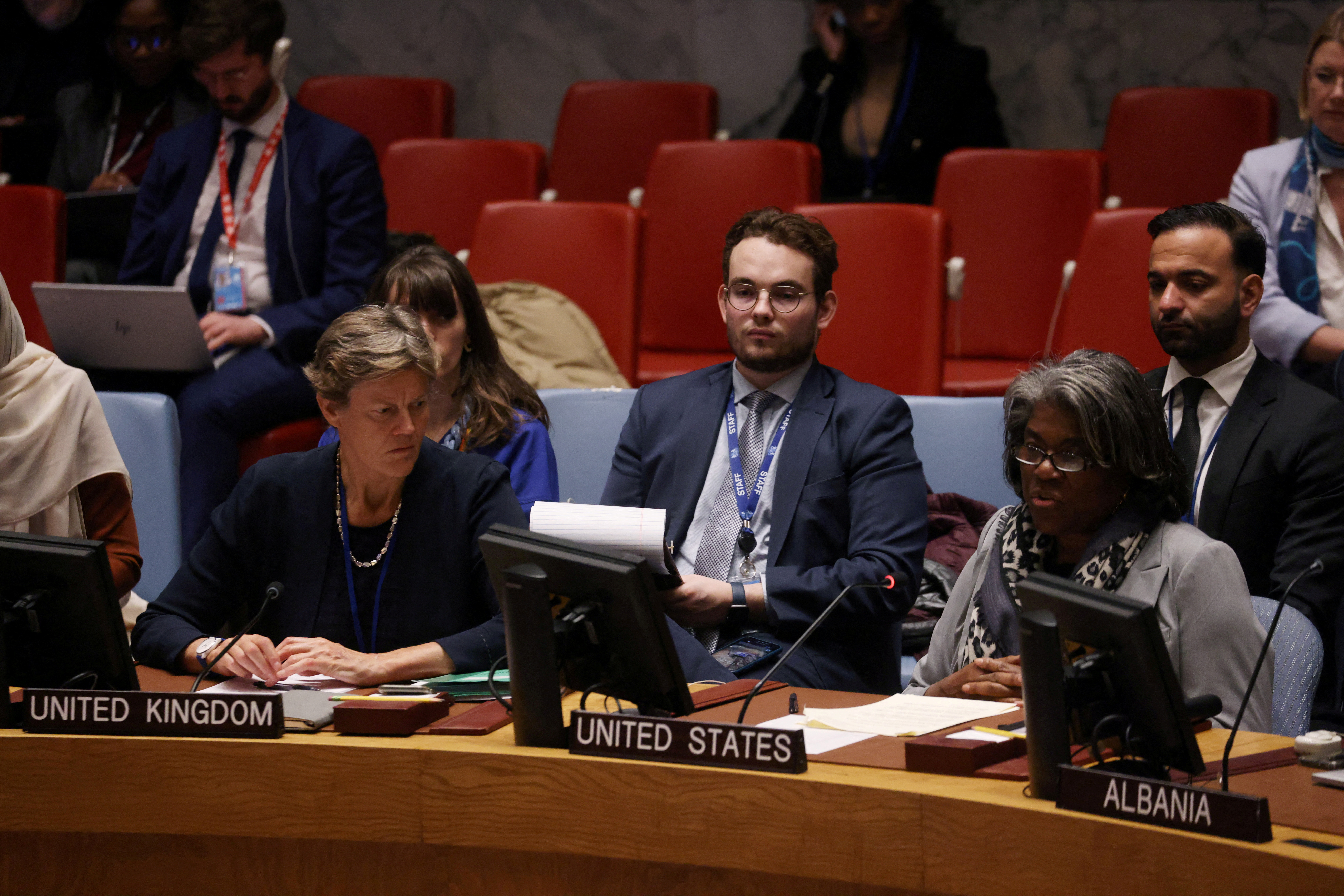 La representante permanente de EEUU en la ONU, Linda Thomas-Greenfield. (REUTERS/Mike Segar)