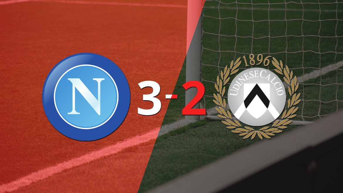 Napoli superó 3-2 a Udinese en un partidazo