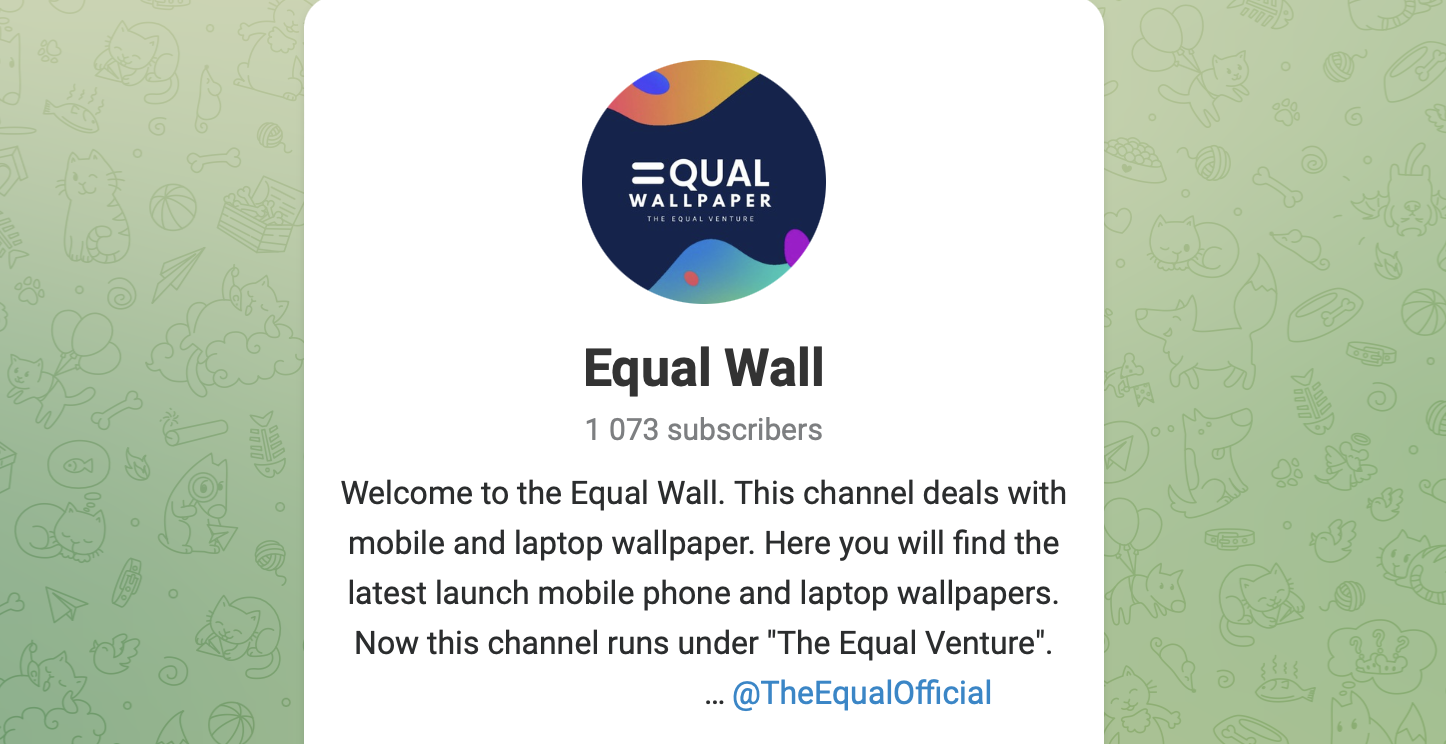 Equal Wall en Telegram. (foto: EqualWall)