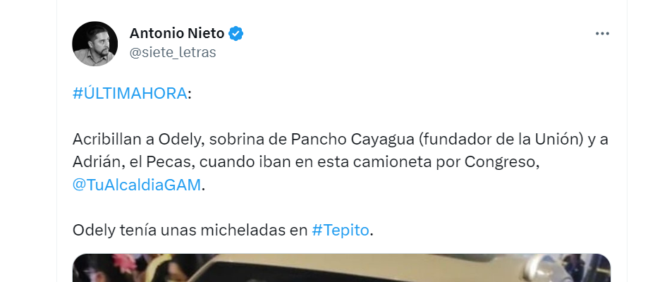 Antonio Nieto fue quien informó que la mujer asesinada era sobrina de "Pancho Cayagua"
(Foto: Twitter/@siete_letras)