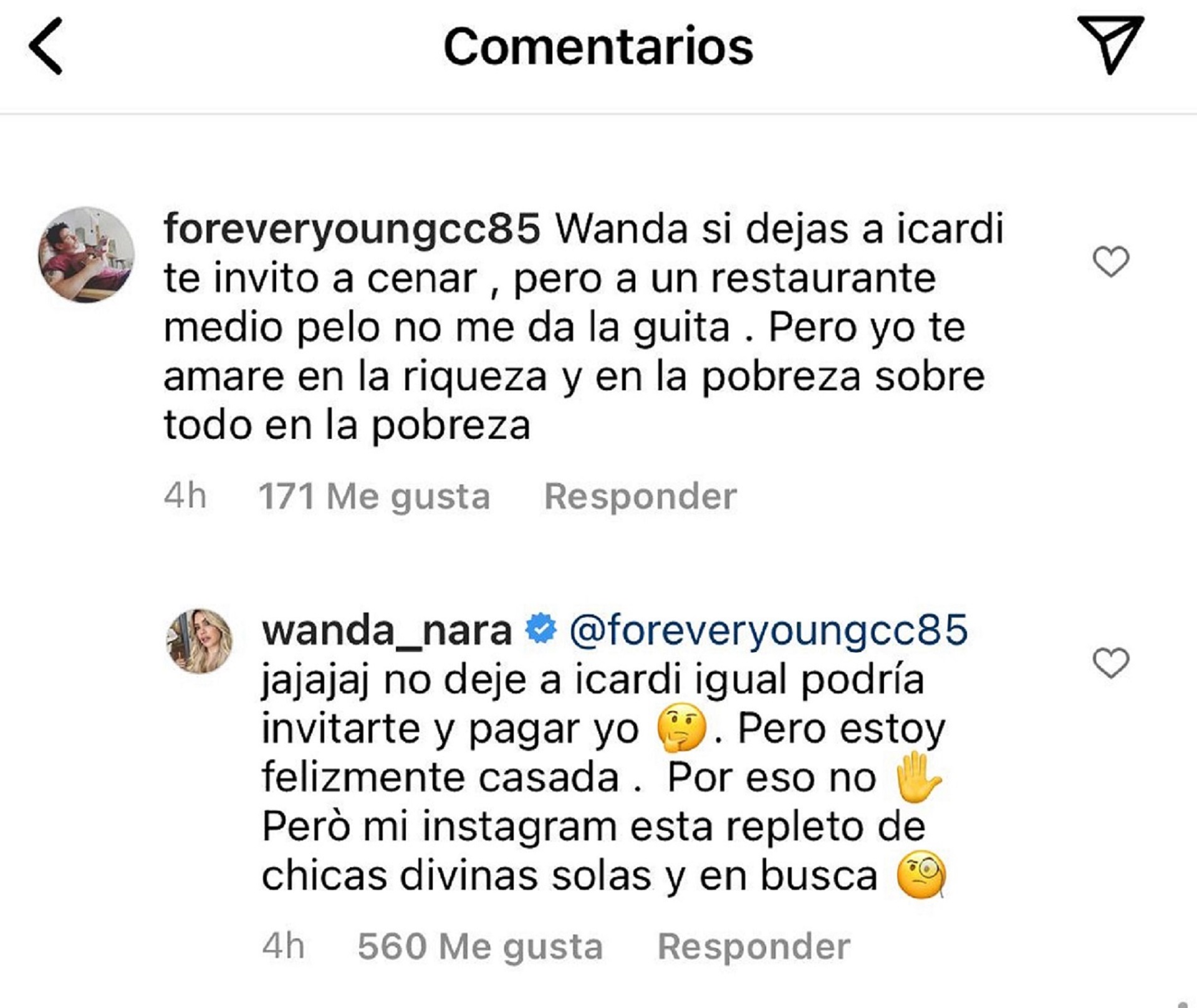 La palabra de Wanda Nara sobre su situación sentimental