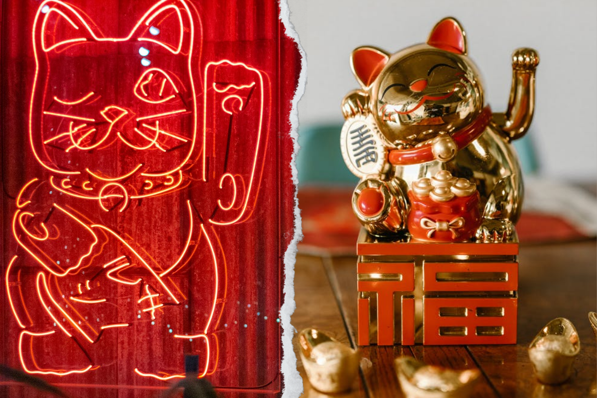 El Maneki Neko es uno de los íconos más conocidos en la cultura oriental, se utiliza en tiendas de todas partes del oriente y occidente como amuleto o talismán 