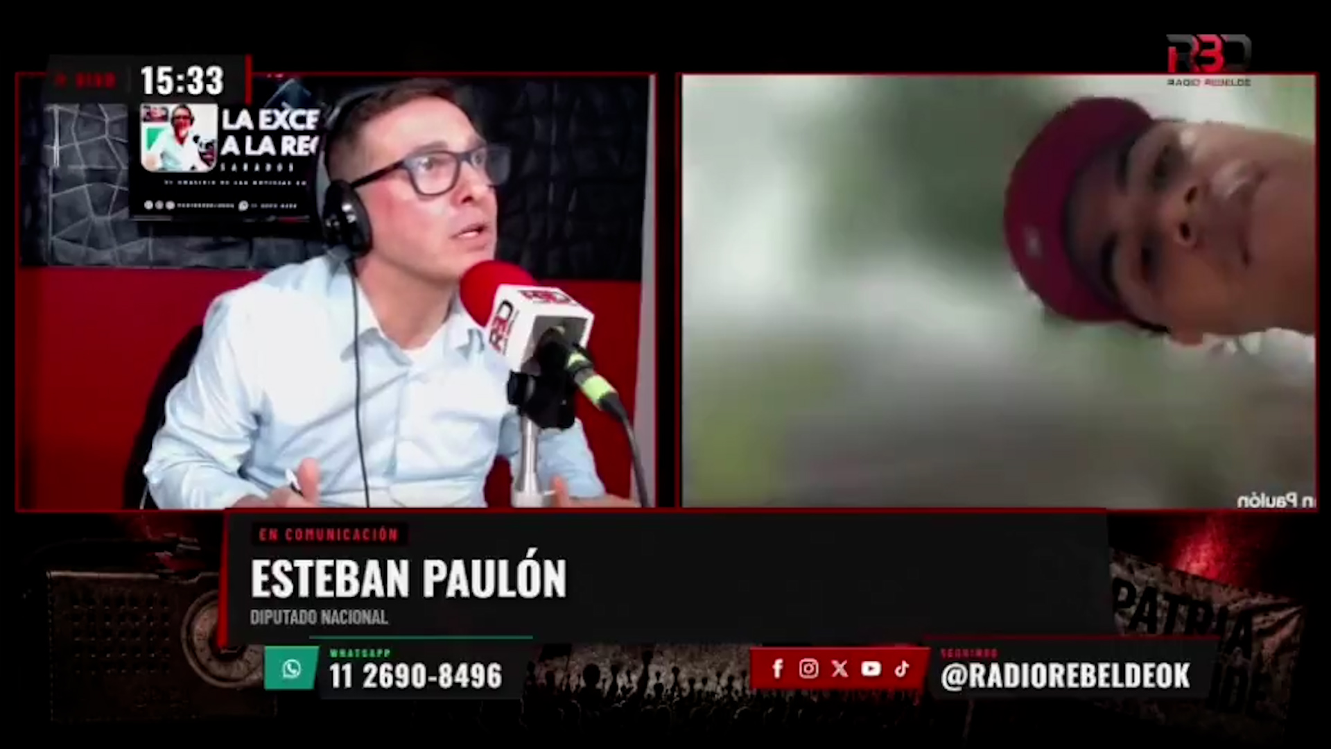 Video: Le robaron el celular al diputado nacional Esteban Paulón en Brasil cuando daba una entrevista en vivo