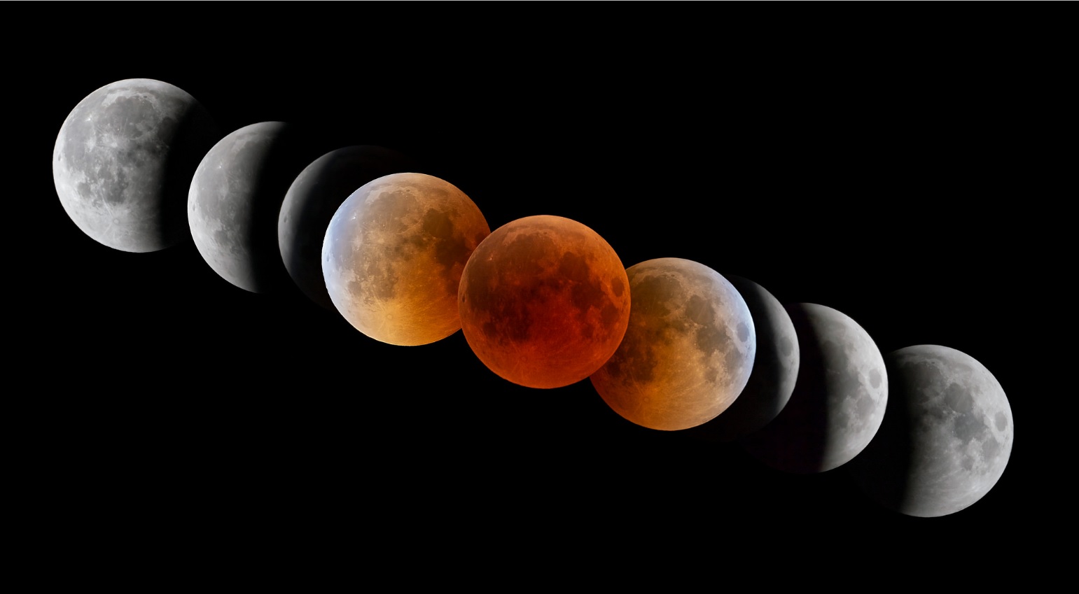La fase total, en la que la Luna se tiñe por completo de blanco, podrá verse entre las 06:11 y las 06:25 (Foto: Instituto de Astrofísica de Canarias - IAC)
