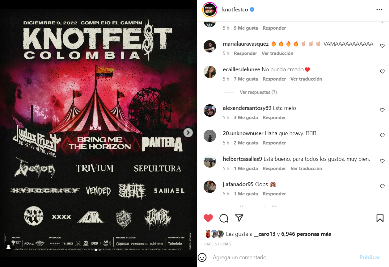 Judas Priest Lidera El Cartel Del Knotfest Colombia 2022 Infobae