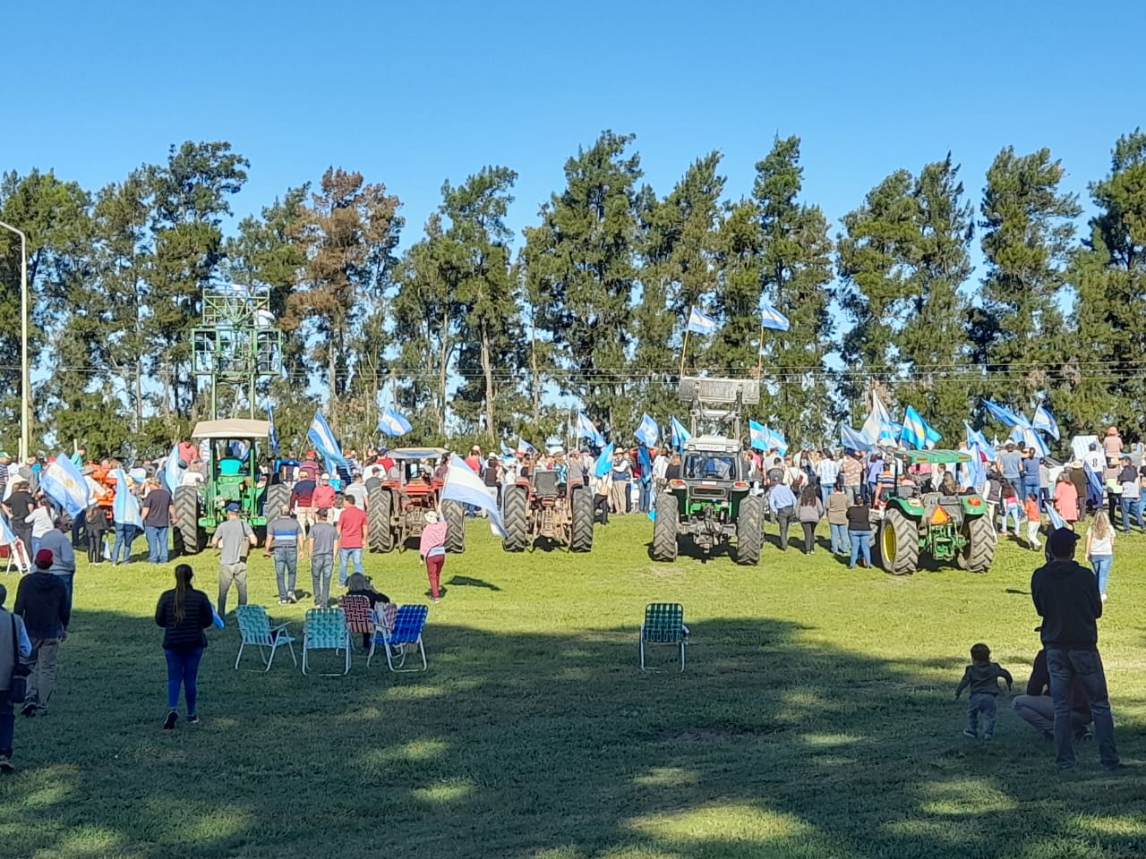 La protesta del campo en Avellaneda, provincia de Santa Fe. 