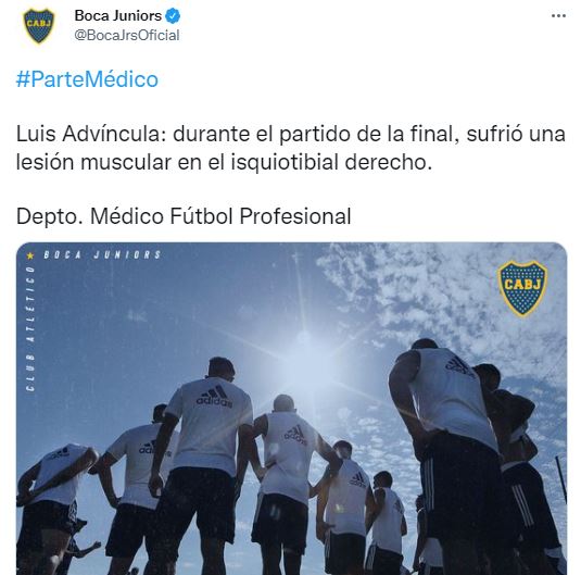 El parte médico oficial de Boca por Luis Advíncula
