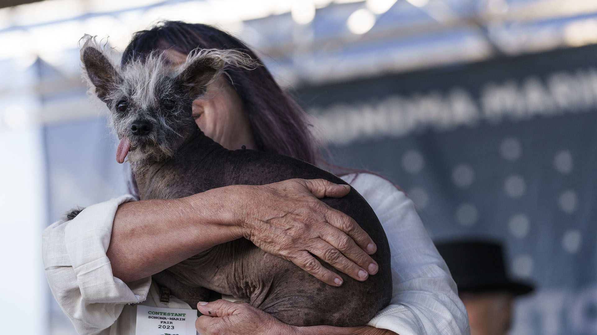 El objetivo de este concurso es crear conciencia sobre la adopción de los animales y destacar la imperfección de una manera graciosa (Philip Pacheco / AFP)