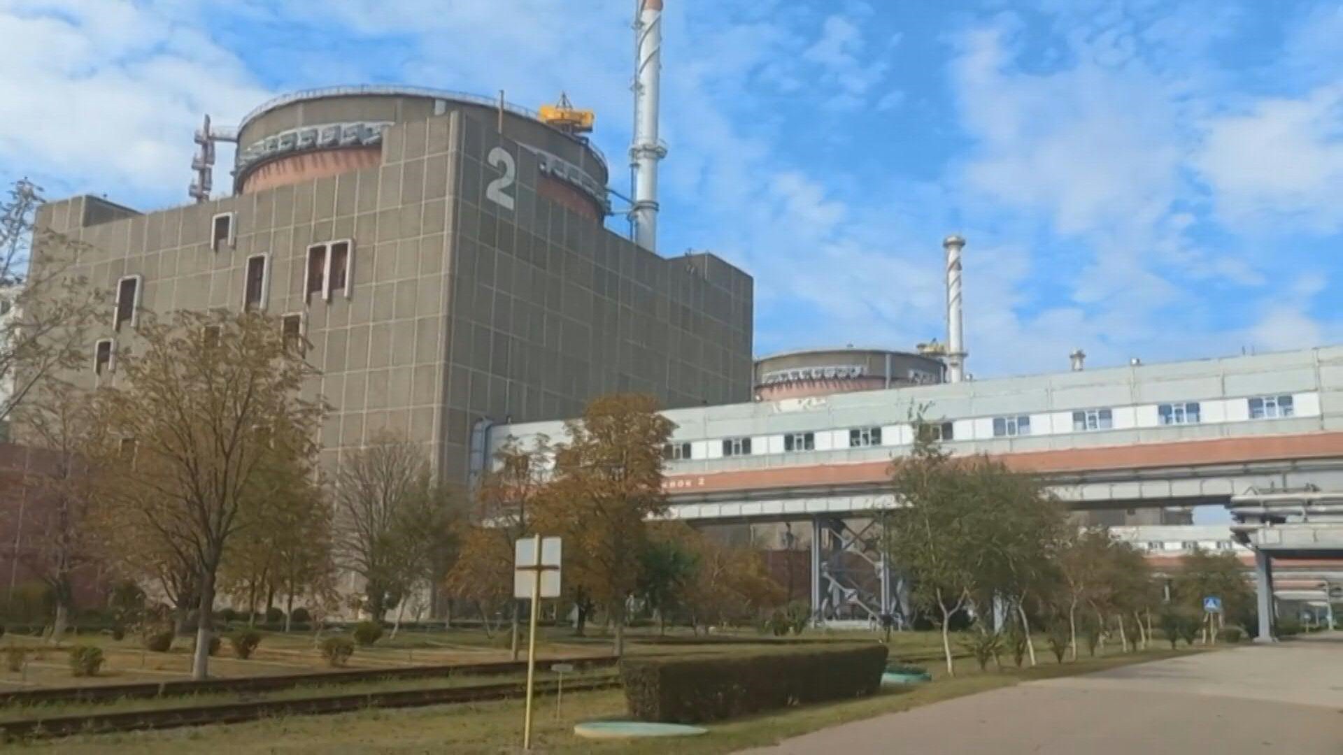 The Ukrainian nuclear power plant in Zaporizhia, occupied by Russian troops 